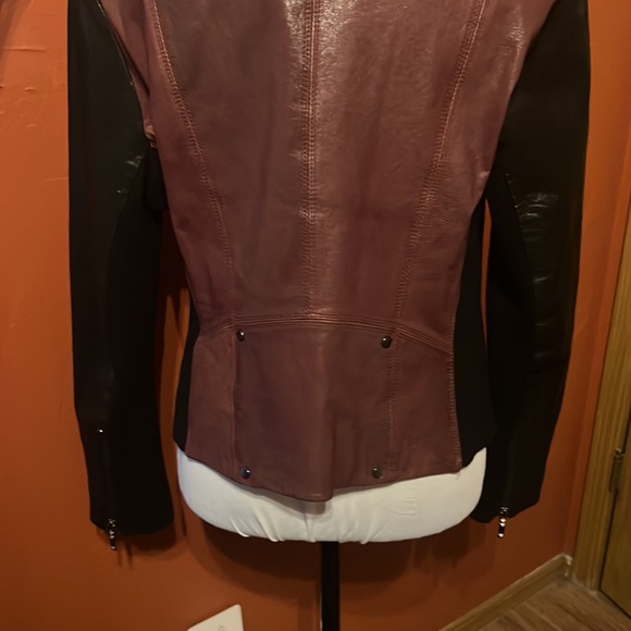 BCBG MAXAZRIA MOTO LEATHER JACKET ……028 - Picture 12 of 16